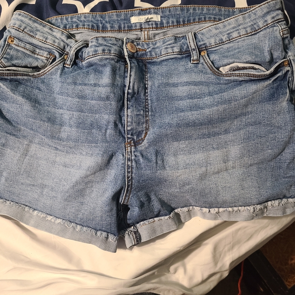 Size 18 blue jean shorts.